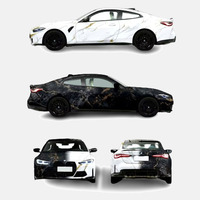 WRAPMASTER 1.52*20 Meter PET Desain Kustom Marmer Stiker Vinyl Mobil Warna-Warni
