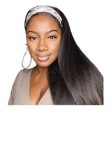 13*6 pelucas de cabello humano rectas transfronterizas de gran oferta Meng Tong Former Lace 1 pieza pelucas para mujeres negras cabello chino medio - Product Image 6