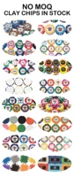 Jetons de poker en argile écologiques personnalisés 43 mm 15,2 g/pièce Non toxiques Sûrs Respectueux de l'environnement Matériel éthique et propre