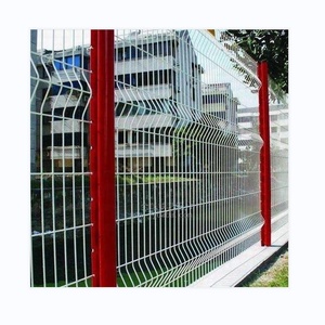 Panneau de clôture 3D en treillis métallique galvanisé soudé et cintré, haute <span class=keywords><strong>sécurité</strong></span>, décoratif pour jardin extérieur, avec portail et poteau carré - Product Image 1