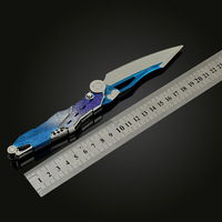 Arena Breakout-Cuchillo de juguete plegable para rebotar, accesorio de daga de 22CM, modelo de arma de juego de rol, cuchillo de juguete decorativo artesanal de metal