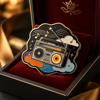 Broches personnalisées en émail souple style rétro vintage avec motifs notes de musique, amour et animaux pour la Fête Nationale et les cadeaux de la Saint-Valentin
