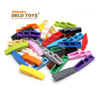 DELO TOYS (16 couleurs) Jouet éducatif DIY, pièces de construction MOC, briques en plastique ABS, blocs 4*1 en pente, courbés 4 X 1 (NO.61678) 11153