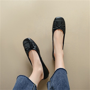 Eleganti <span class=keywords><strong>Ballerine</strong></span> da <span class=keywords><strong>Donna</strong></span> con Fiocco, Tomaia Morbida in PU, Punta Rotonda, Comode da Infilare, Suola in Gomma, Rosso di Tendenza - Product Image 3