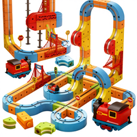 Juego de Juguetes Educativos STEM de Pista Mágica para Niños, Coche de Carreras, Circuito de Tren Electrónico, Cubos de Construcción, Venta al por Mayor