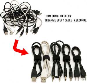 Correa de Sujeción de Cables de Nylon Ecológica y Sostenible, Duradera, Autoadhesiva de Doble Cara con Cierre de Gancho y Bucle - Product Image 3