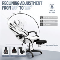 Chaise de jeu AJUNION, 254 lb, tissu respirant, chaise de jeu pour ordinateur, appui-tête amovible, chaise de jeu avec soutien lombaire, coussin à haute résilience