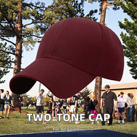 Casquette de baseball vintage style trucker en polyester 100% avec motif Argyle sportif personnalisé, 6 panneaux, bicolore, Dobby Dot Fruit Leopard Oxford