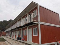 Portable 2 étages extensible conteneur maison préfabriquée petite maison Mini appartements pliables Villas hôpitaux panneau sandwich en acier