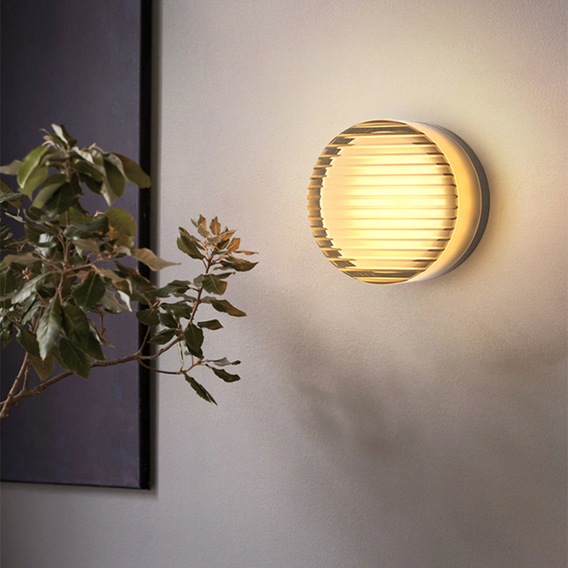 Nordic Modern LED Wall Lamp IP65 Waterproof Corridor Garden Light Cylindrical Acrylic Shade Indoor Outdoor Use 220V Home