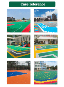 Dalles <span class=keywords><strong>de</strong></span> sol suspendues en PP emboîtables Lucky Star, idéales pour les terrains <span class=keywords><strong>de</strong></span> sport intérieurs et extérieurs <span class=keywords><strong>de</strong></span> milieu et haut <span class=keywords><strong>de</strong></span> gamme, et les aires <span class=keywords><strong>de</strong></span> jeux. - Product Image 5