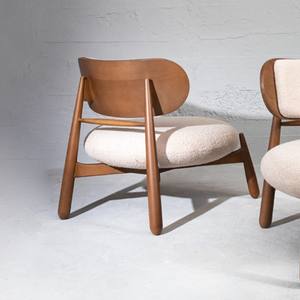 <span class=keywords><strong>Fauteuil</strong></span> en tissu polaire <span class=keywords><strong>blanc</strong></span> de style moderne italien pour salon, mobilier de loisirs haut de gamme avec art en bois - Product Image 5