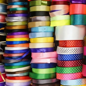 Sampel Gratis Pita Grosgrain <span class=keywords><strong>Satin</strong></span> Warna-warni 2.5cm dengan Cetak Logo Putih, Karya Seni Merek, 100% Poliester Daur Ulang, Cetak Warna - Product Image 6