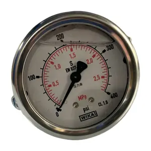 Liquid Filled Bourdon Type 400psi Wika Pressure Gauge in China