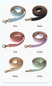 Ayarlanabilir PU Deri Örgülü Köpek Tasması ve Tasma Seti, Yumuşak Dolgulu Renkli Tasma, Köpekler için Gül Altın Metal Tokalı - Product Image 6