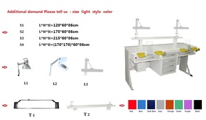 LED lamba vakum emme entegre diş teknisyeni iş istasyonu ile diş Lab tezgah - Product Image 6
