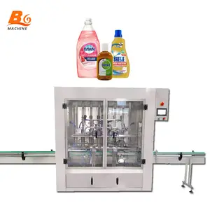 BG Full automatic 8 nozzle bottle filler liquid soap shampoo dishwashing liquid filling machine for production line