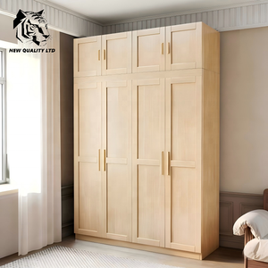 Armario de madera estilo rústico, diseño moderno, fabricado en China, precio bajo, personalizable, en stock, listo para enviar, muebles de dormitorio. - Product Image 1