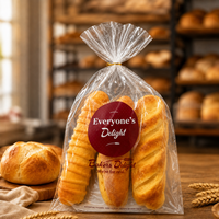 Sacs à pain micro-perforés en LDPE imprimés sur mesure, emballage respirant pour boulangerie, pour pain frais