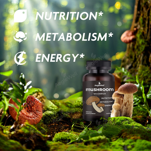 Aeglewell OEM Mantar Ekstresi Kapsülleri Aslan Yelesi <span class=keywords><strong>Reishi</strong></span> Kompleksi 10x Organik Takviye Mantar Kapsülleri - Product Image 2