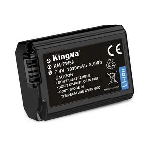 KingMa Full Decoded Rechargeable Li-ion Battery NP-FW50 For Sony Alpha A7 A7R2 A7M2 A6000 a6300 A6500 NEX-5 NEX-6