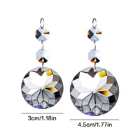 Ornement suspendu transfrontalier pour arbre de Noël, jardin ou mariage, en cristal K9, avec pendentif perle octogonale en deux parties, style attrape-soleil