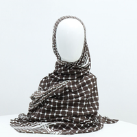 Hijab en Rayonne Modal Premium à Motif Imprimé, Foulard Musulman Fluide et Élégant, Voile Islamique pour Cou, Mode Pudique