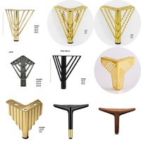 Pieds de meubles en métal de luxe modernes, robustes, en acier laminé à froid, pour canapé, armoire, meuble TV, table basse, pieds de support