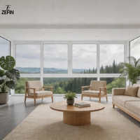 Ventana Corredera de PVC Personalizable para Edificios Residenciales con Aislamiento Acústico y Pantalla Invisible
