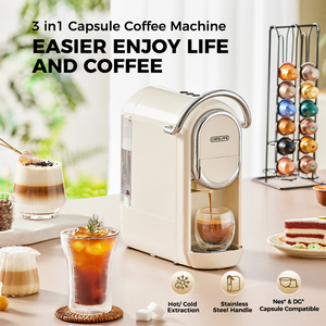 3in1 cafelffe Dolce Gusto Viên nang sữa Frother nóng/lạnh trắng bán tự động điện cà phê Maker cho hộ gia đình khách sạn mới - Product Image 2