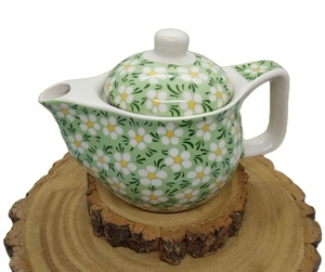 Splendida piccola <span class=keywords><strong>margherita</strong></span> verde modello 350ml ceramicteiera con infusore 2 tazze + teiera - Product Image 1