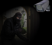 Lampe solaire LED d'extérieur pour jardin, en forme de caméra factice, étanche IP44, avec détecteur de mouvement PIR et télécommande