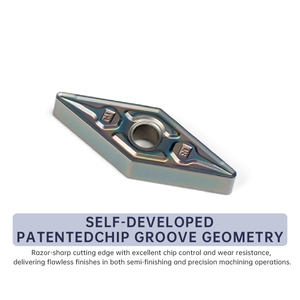 Đầu tiện hợp kim vonfram coban phủ PVD/CVD PRECITURN VNMG1604 dùng cho gia công thép không gỉ bằng máy CNC - Product Image 3