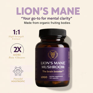 ผงแผงคอสิงโตออร์แกนิกสำหรับผู้ใหญ่อาหารเสริมแคปซูลแผงคอสิงโตเห็ดแผงคอสิงโตออร์แกนิกรสสีตามสั่ง - Product Image 4