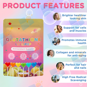 Suni Oem Odm Glutathion Collageen Glow Lolly 'S In Zak Private Label Huid Whitening Glutathion Lolly 'S Met Collageen - Product Image 5