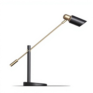ไฟ LED AC Power IP20 220V 50/60HZ ควบคุมด้วยปุ่ม ตัวเรือนโลหะอะลูมิเนียม สำหรับใช้ภายในอาคาร 3000K (แสงวอร์มไวท์) 515 มม. Lumetal สีดำ ปรับความสว่างได้ Ra80 สำหรับติดตั้งบนโต๊ะ - Product Image 1