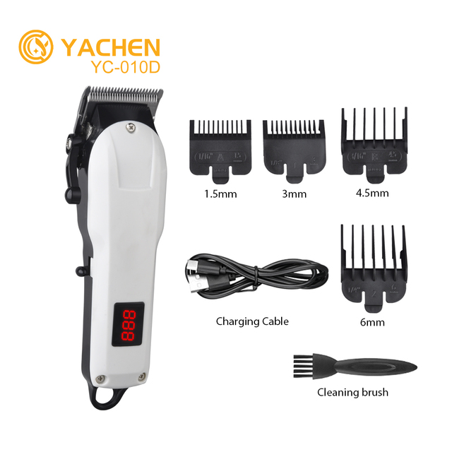 1800 MAh Battery Barber Clipper Cordless Professional Hair Clippers Rechargeable Hair Trimmer for Men Hair Removal Appliances