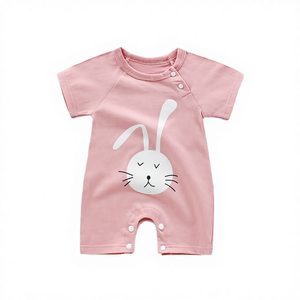 Ropa de Verano al por Mayor para Bebés Niños y Niñas, Mono con Estampado de Leopardo, Ropa de Algodón de Manga Corta para Recién Nacidos, Bebés y Niños Pequeños - Product Image 4