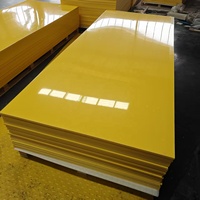 Feuille de plastique HDPE brillante jaune 4x8, feuille de polyéthylène haute densité résistante à l'usure, PE100 large