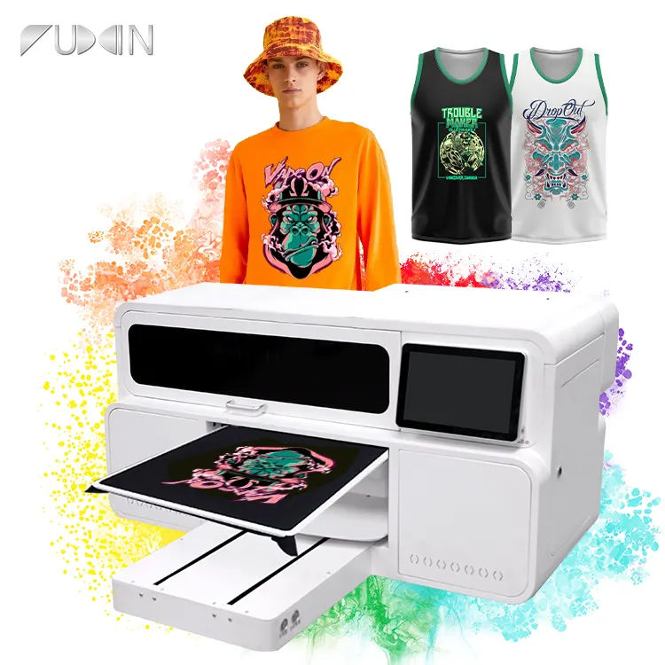 Mesin cetak tekstil Impresora DTG stasiun tunggal penjualan terlaris terbaru mesin cetak langsung ke pencetak DTG Inkjet garmen