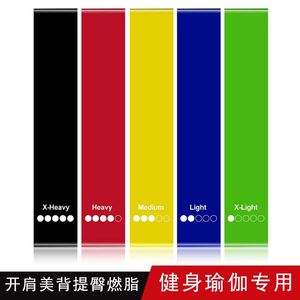 WOSWEIR Resistance <b>Bands</b> Set 5 Levels TPE <b>Exercise</b> <b>Bands</b> For Glute Leg Squat Training Yoga Fitness Stretching - Product Image 3