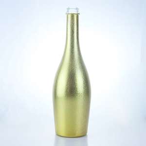 Bouteille <span class=keywords><strong>de</strong></span> spiritueux personnalisée <span class=keywords><strong>de</strong></span> luxe 750 ml à col long en verre avec bouchon en liège, placage or <span class=keywords><strong>haut</strong></span> <span class=keywords><strong>de</strong></span> <span class=keywords><strong>gamme</strong></span> pour brandy, tequila, vodka, <span class=keywords><strong>gin</strong></span> - Product Image 2