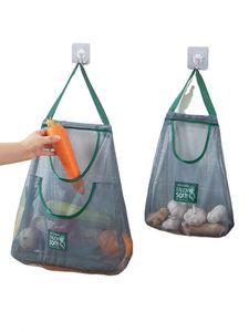 Sac de rangement mural créatif multi-usage en maille pour fruits et légumes, oignons et ail - Product Image 3