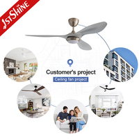 Ventilador de Techo de Alta Eficiencia con Luz, Control Remoto y Flujo de Aire Potente, Marca 1stshine, Aspas de ABS
