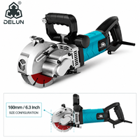 Machine à rainurer les murs DELUN 160 mm / 6,3 pouces professionnelle pour les canaux de câbles et de tuyaux dans les murs en béton et en briques