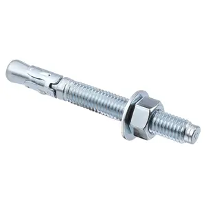 1/4 Inch X 2-1/4 Inch Carbon Steel Wedge Anchor Zinc Plated Heavy Duty Fastener For Concrete Wedge Anchor Bolt