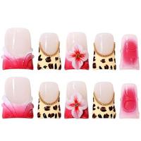 Ongles en acrylique à couverture complète, réutilisables, faits à la main, de haute qualité, faux ongles artificiels