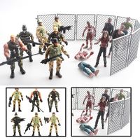 Figurine de Soldat Militaire Articulée de Commerce Extérieur, Modèle Élite Anti-Terrorisme, Forces Spéciales, Poupée en Plastique de 10 cm avec Armes, Zombie