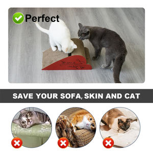 Walvis Vorm Kat Scratcher Pad Gratis Catnip Oem Custom Moderne Kartonnen Krabber Kat Duurzame Indoor Kattenkrabber - Product Image 4