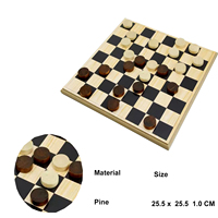 Benutzer definierte Holz Schachbrett 25x25 cm Checkers Spiel Set Aufkleber Craft Brettspiel